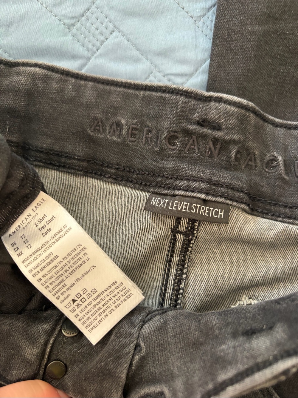American Eagle Outfitters Women’s Charcoal Gray Skinny Kick Jeans 12XP